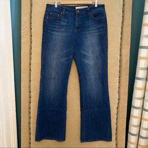 DKNY Soho Flare Jean in Medium Blue Plus Size
